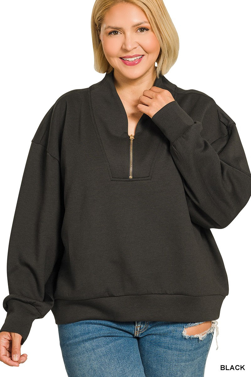 Curvy Torie Half-Zip Scuba Set