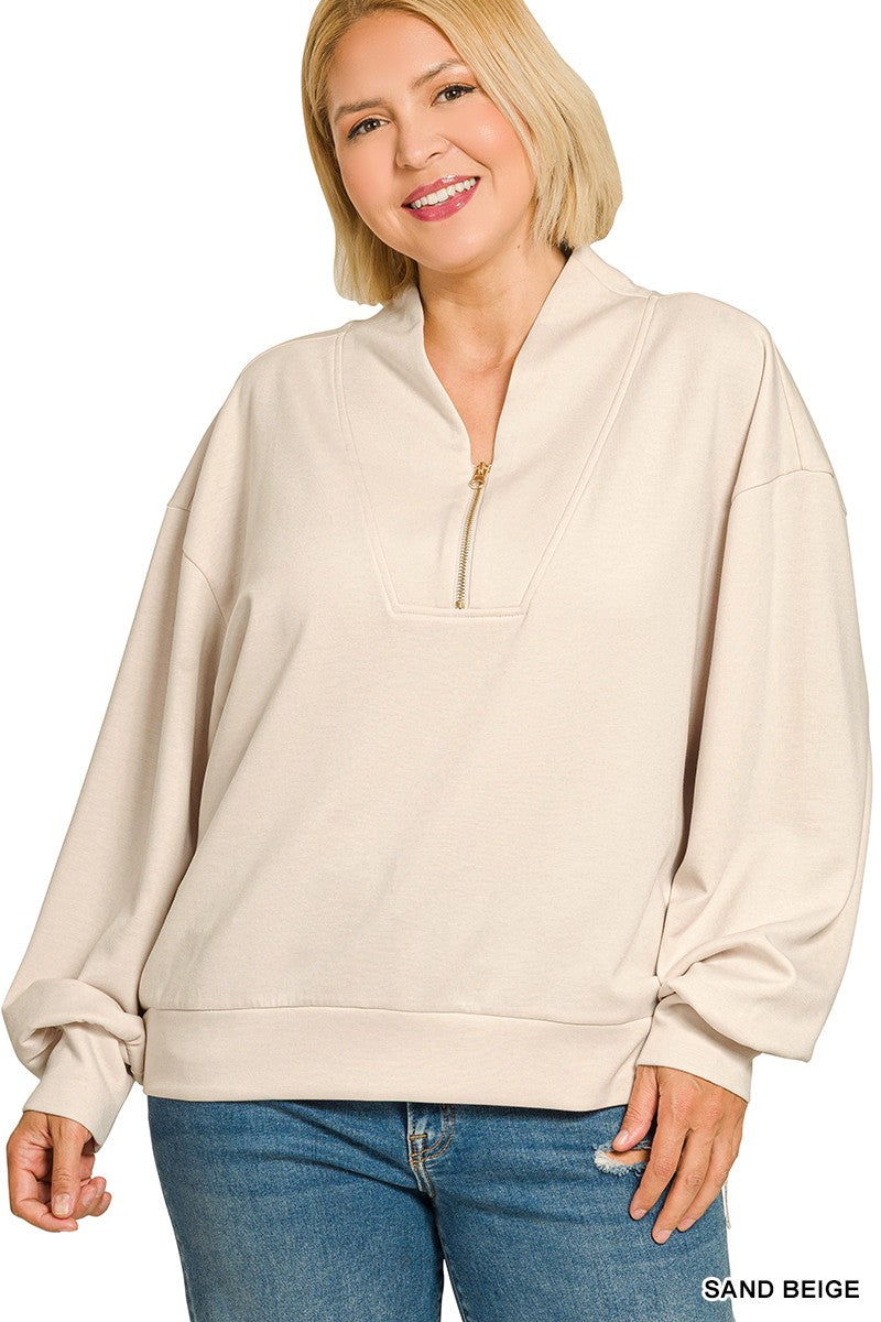 Curvy Torie Half-Zip Scuba Set