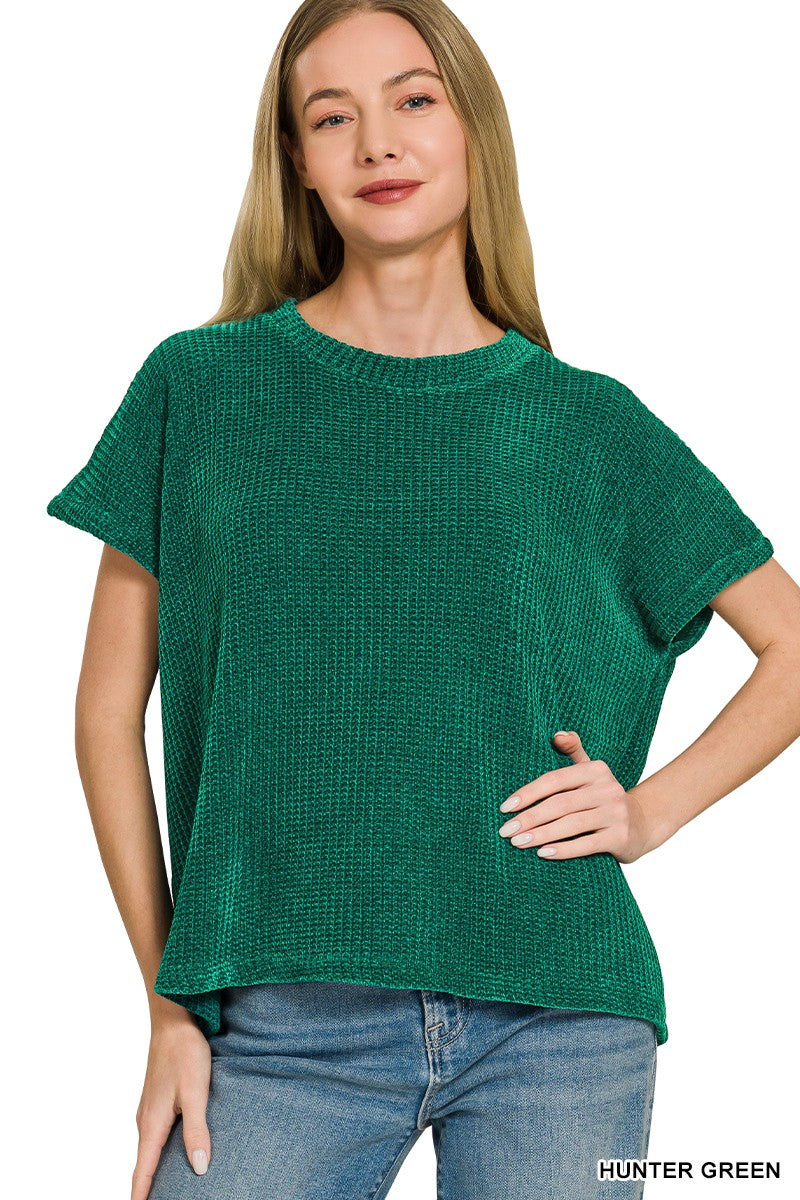 Whitley Waffle Cap Sleeve Sweater