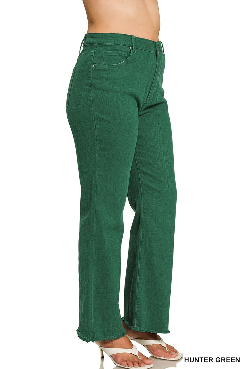 Curvy Jill Frayed Cutoff Straight Jeans