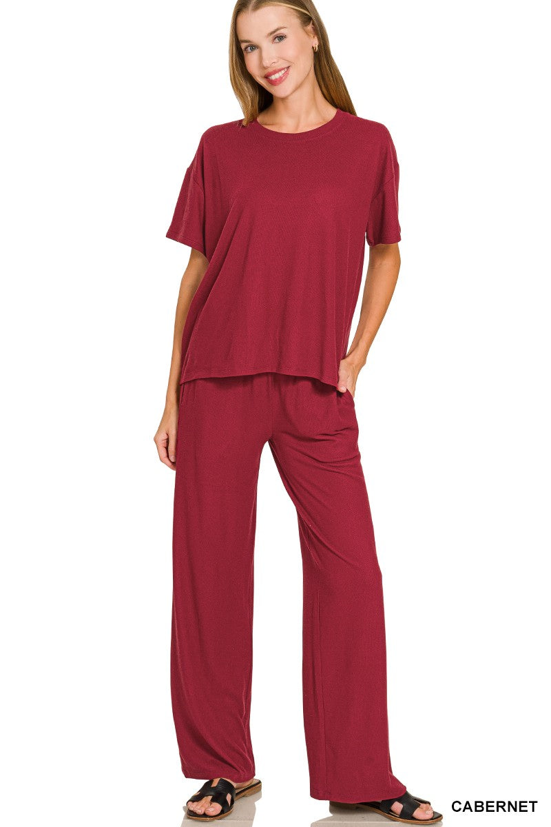 Halsey Soft Hacci Pant Matching Set