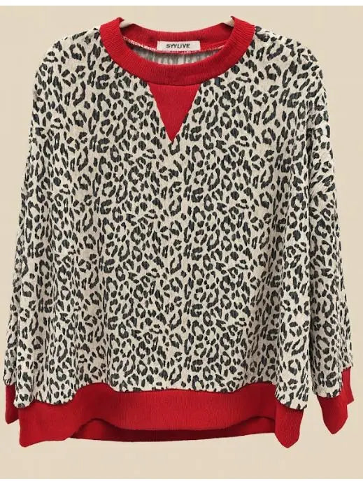 Laken Leopard Cozy Pullover Top
