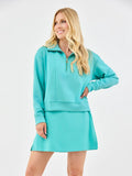 Regan Mary Square Ocean Half Zip Matching Skort Set