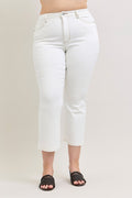 Curvy Judy Blue Whitney White HW Kick Flare Jeans