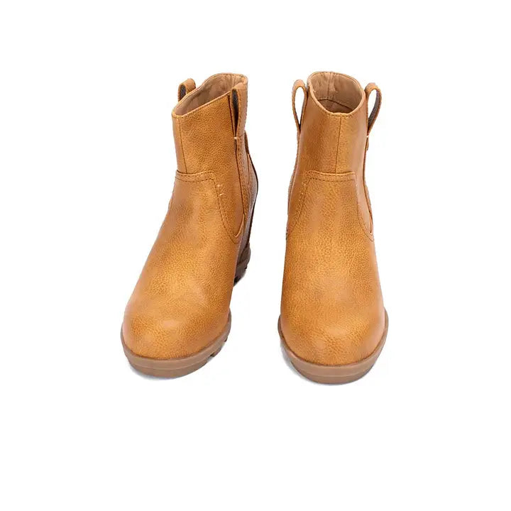 Centry Camel Wedge Booties