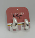 Silver Hoop Clip On Earrings