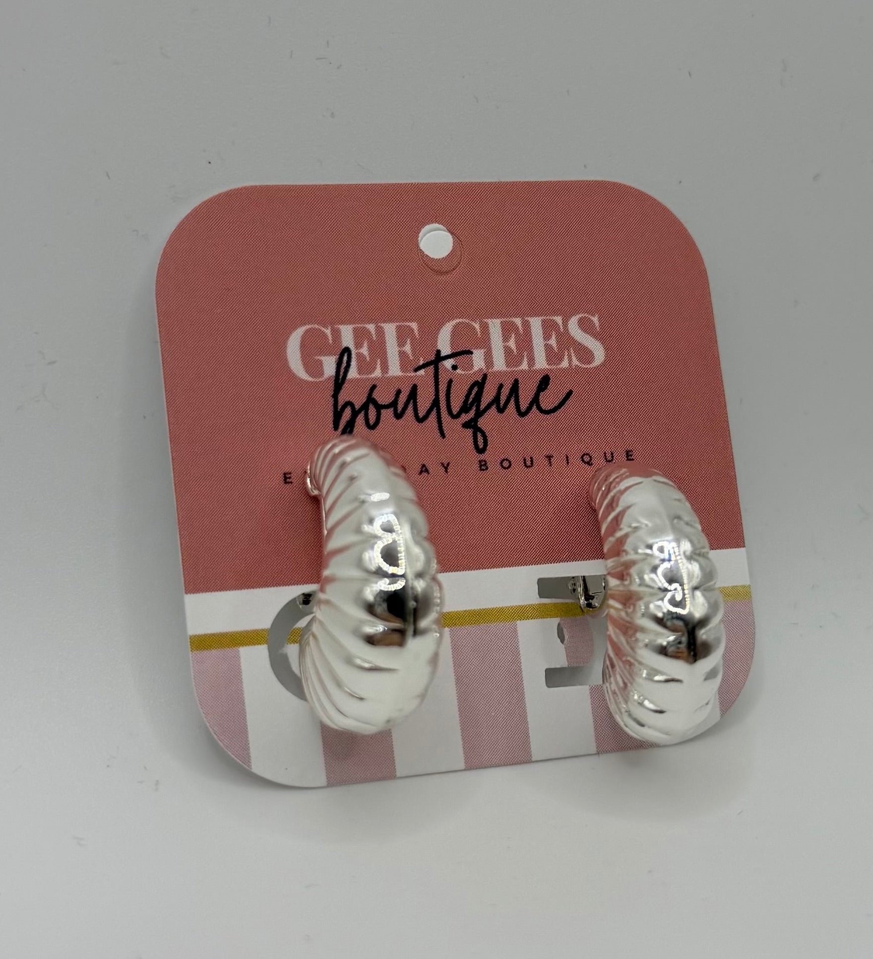 Silver Hoop Clip On Earrings