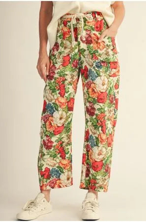 Autumn Floral Print Pants
