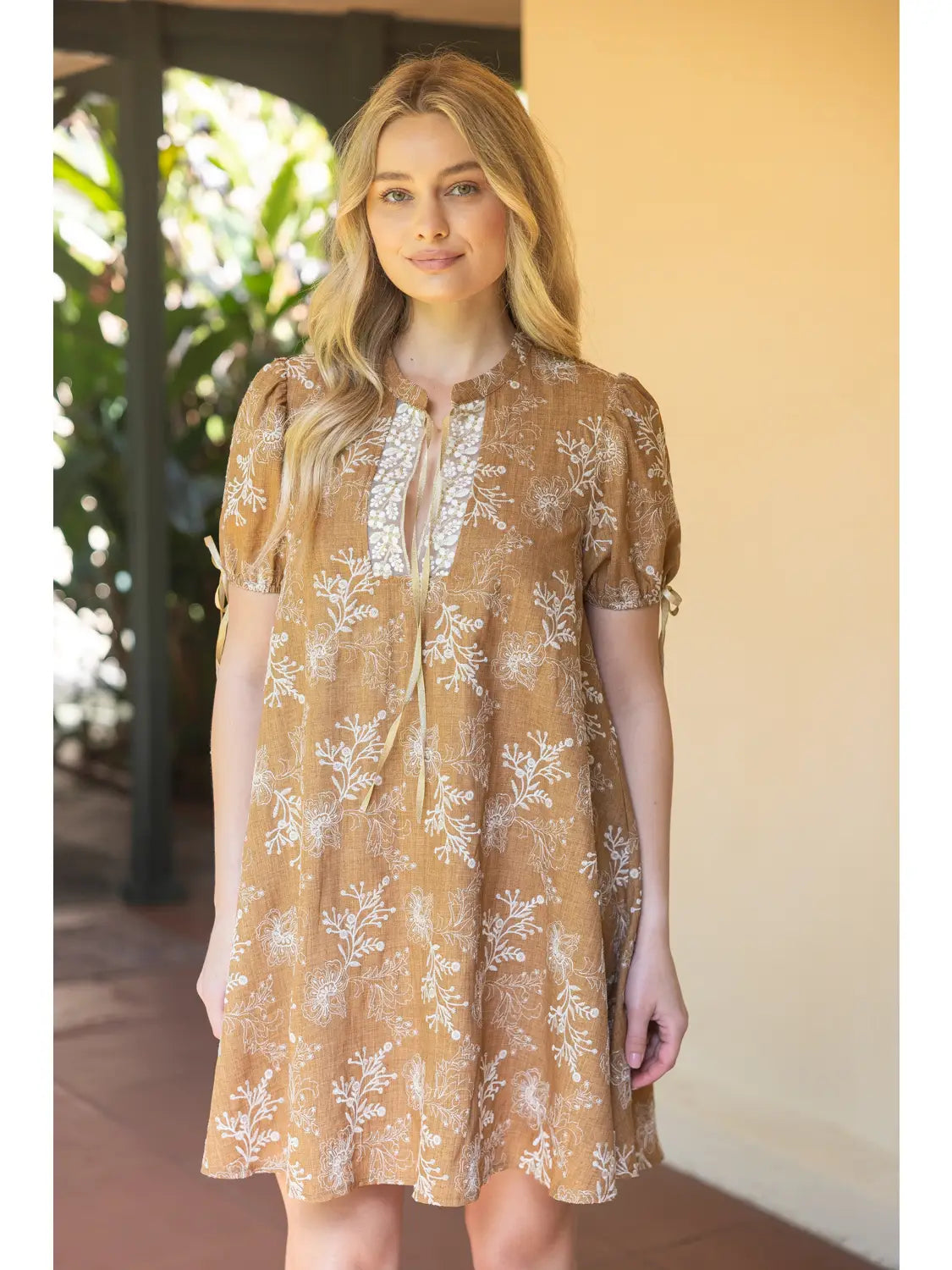 Sparkle Floral Embroidered Dress