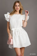 Emelia Organza Belted Mini Dress
