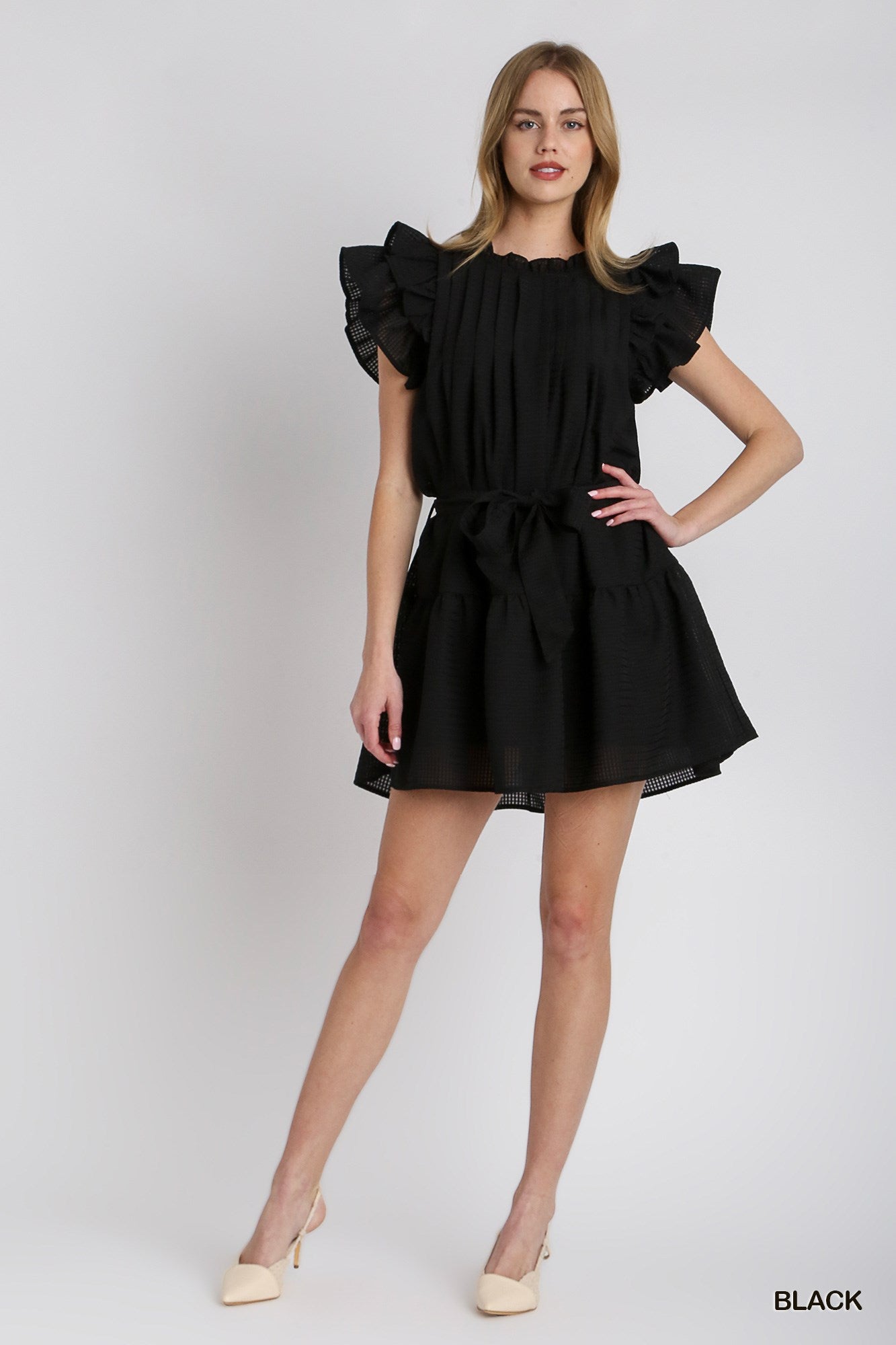 Emelia Organza Belted Mini Dress