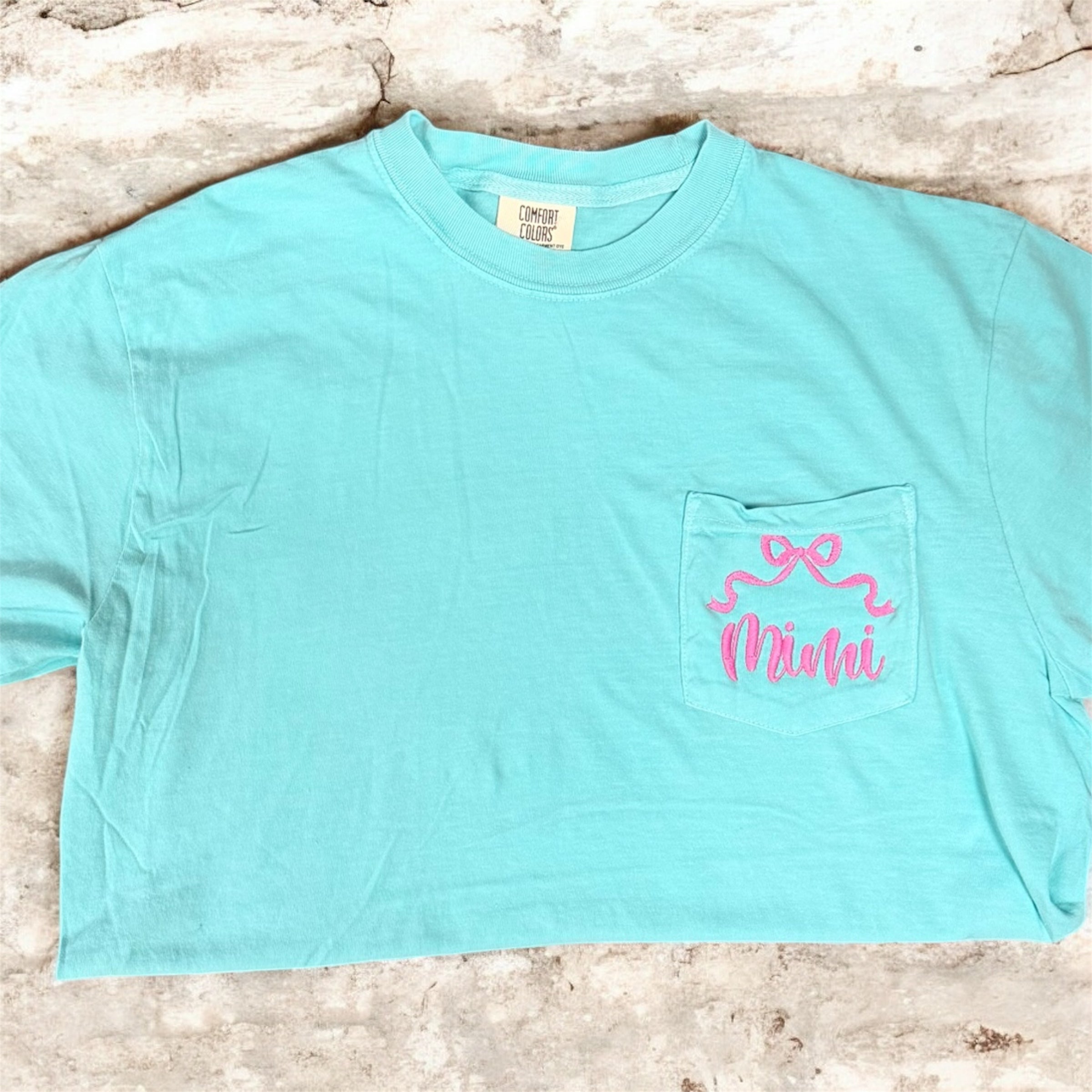 Mint Comfort Color Mimi Pocket Tee