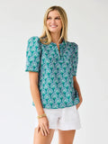 Adelyn Mary Square Ocean Sunshower Flora Top