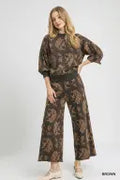 Miriam Mocha Print Top