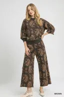 Miriam Mocha Print Top