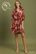Kimberly Abstract Floral Print Dress