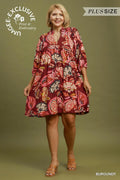 Curvy Kimberly Abstract Floral Dress
