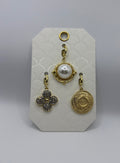 RG Pave Clover and Pearl Charm Set
