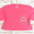 Pink Comfort Color Mama Pocket Tee