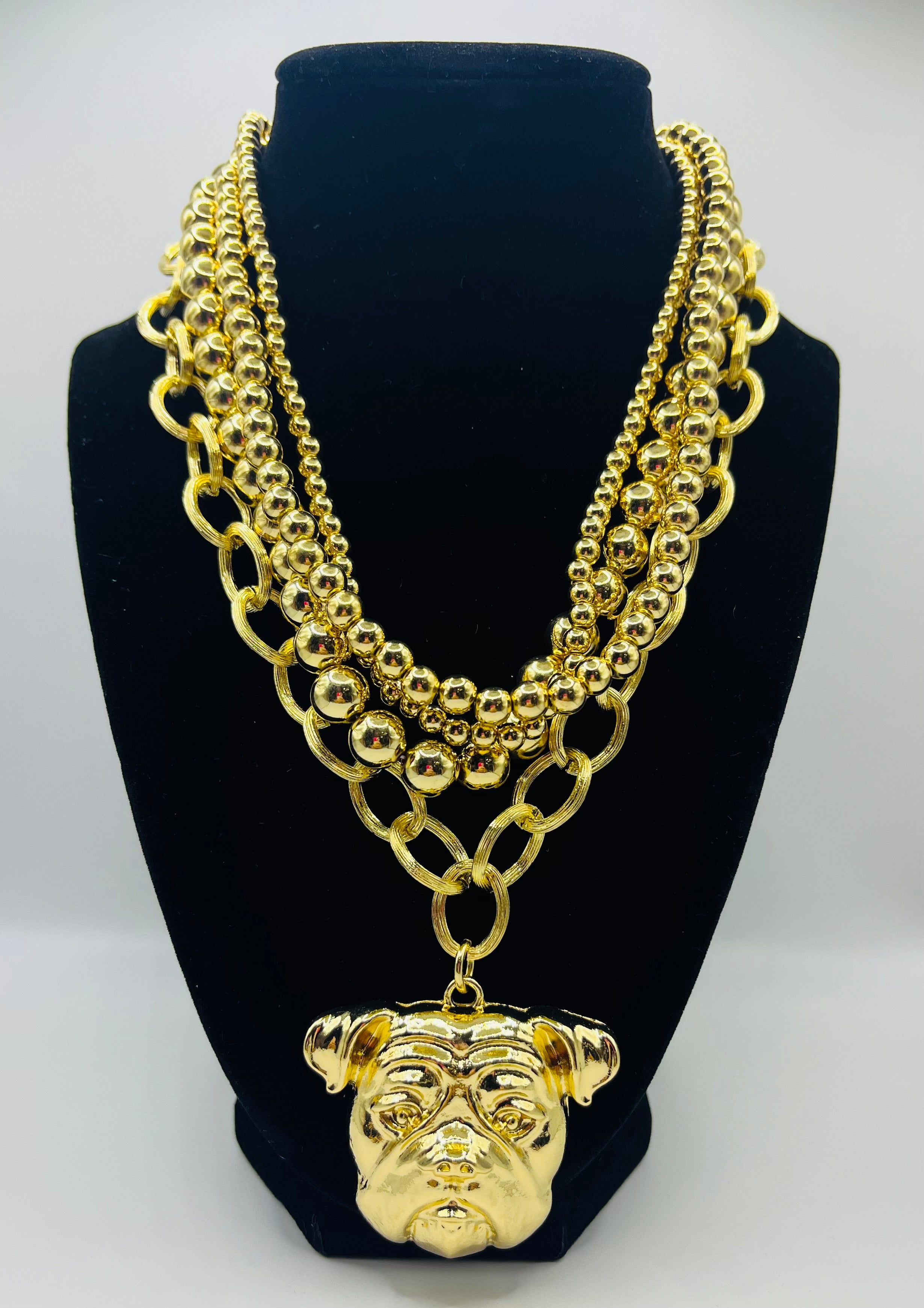 Bree Beaded Layered Dog Necklace
