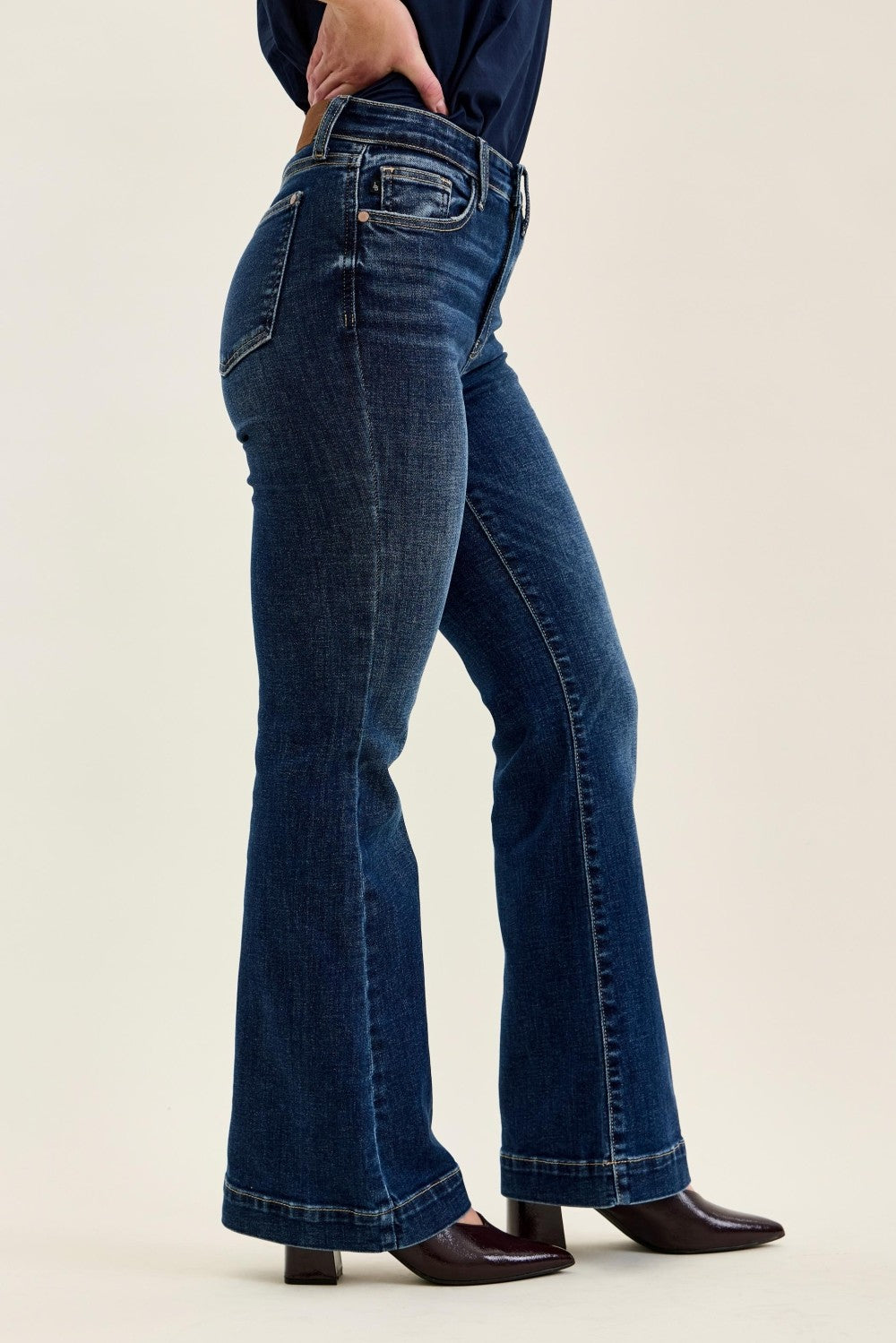 Judy Blue High Rise Petite Trouser Flare Jeans