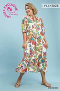 Curvy Layla Mix Paisley Print Maxi Dress