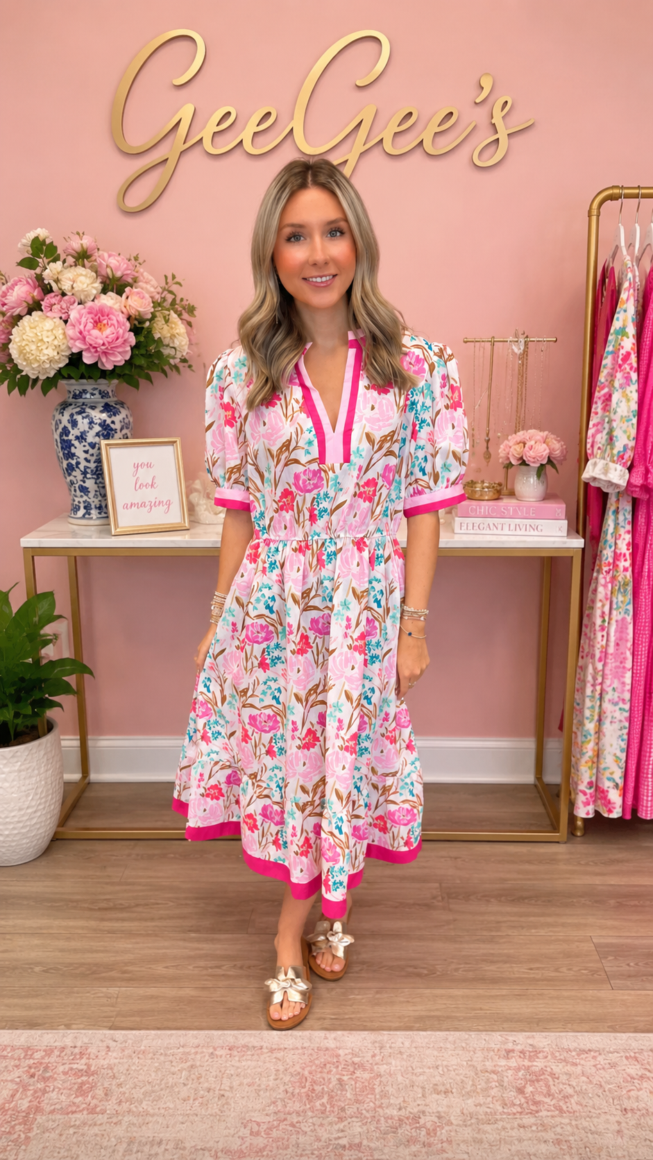Petunia Floral Midi Dress