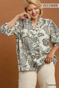 Curvy Adalyn Abstract Print Top