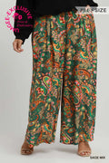 Curvy Paulina Paisley Floral Wide Leg Pants