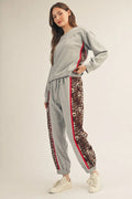 Lexi Leopard Detail Matching Pant Set