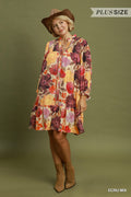 Curvy Elora Floral Smocked Yoke Mini Dress