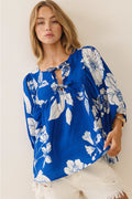 Cindy Blue Floral Top
