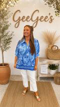 Curvy Kasey Tropical Print Top