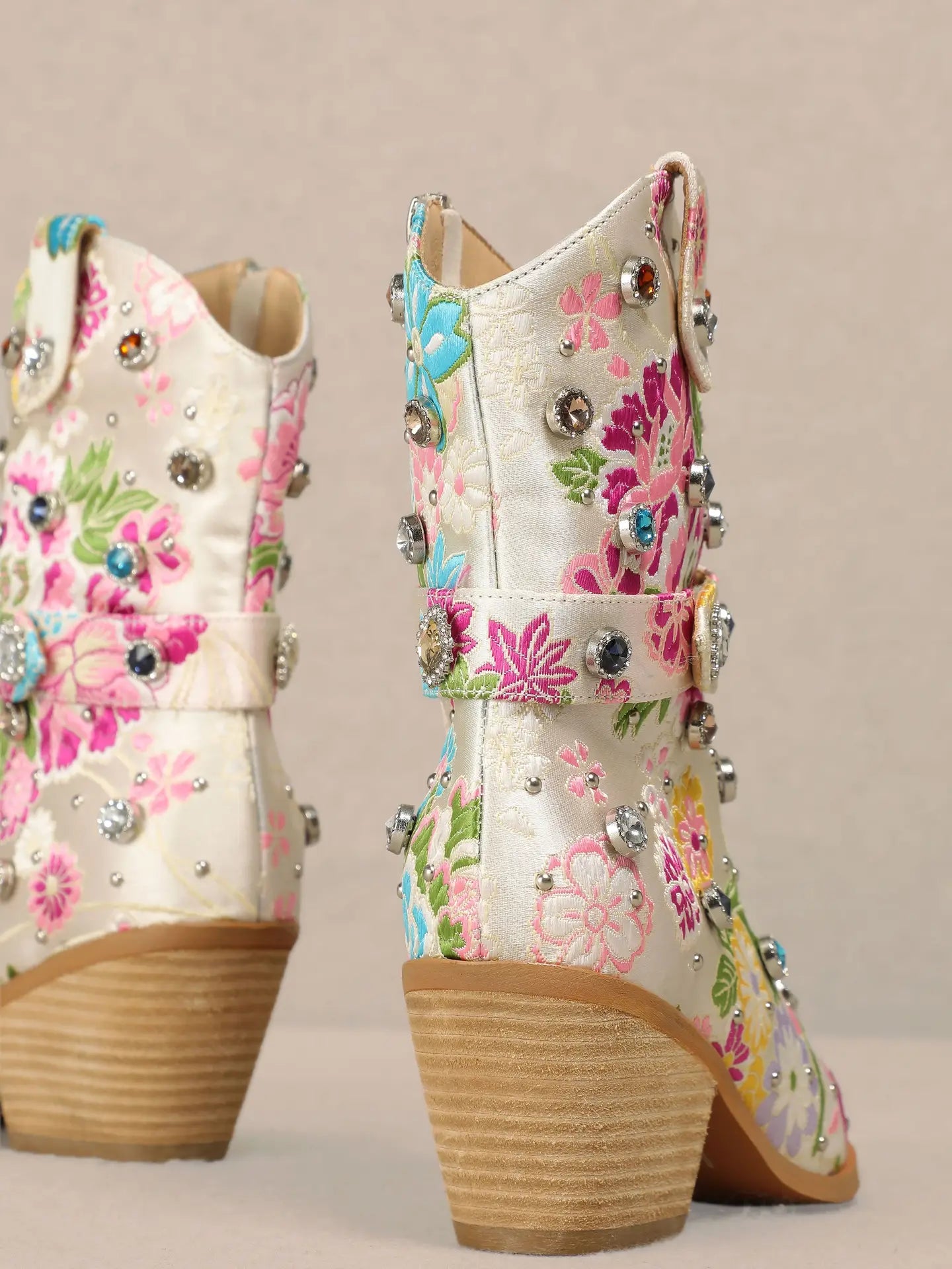 Florence Rhinestone Embellished Cowgirl Boots