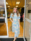 Bethany Botanical Midi Dress