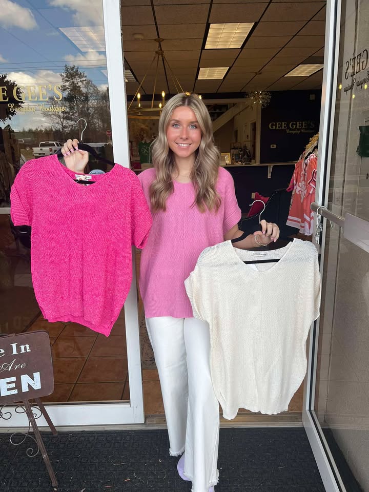 Carter Short Sleeve Sweater Top