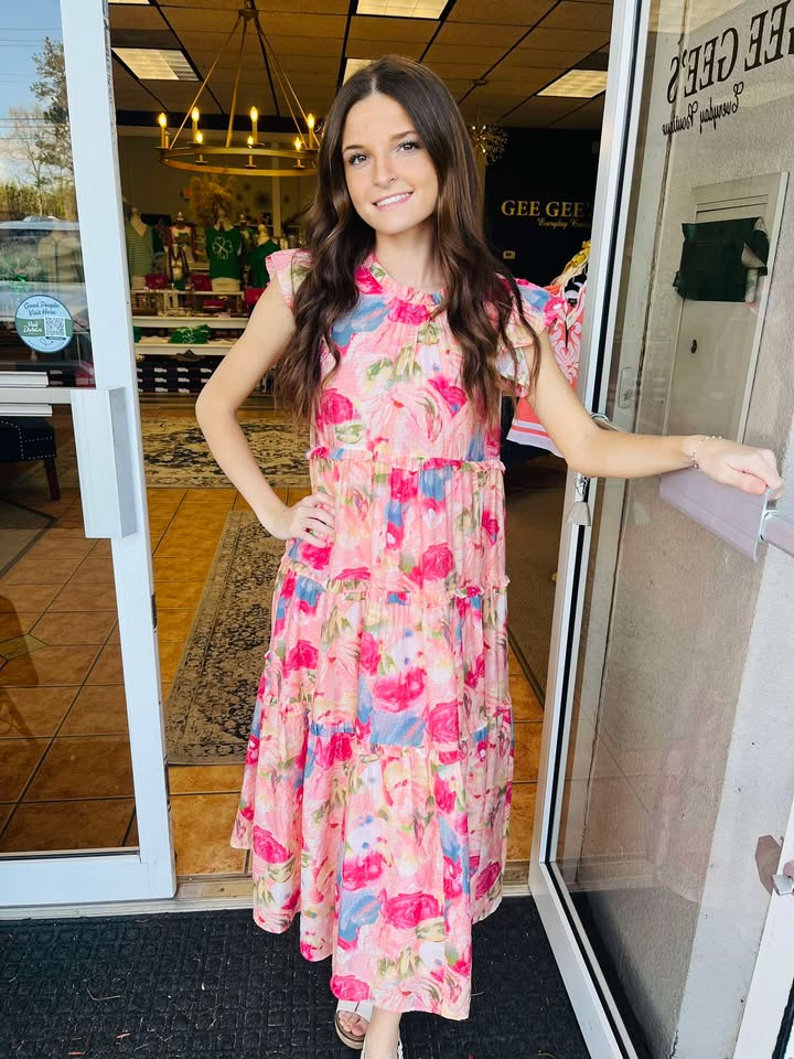 Rosie Tiered Midi Dress