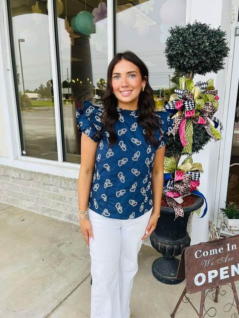 Evie Embroidered Eyelet Top