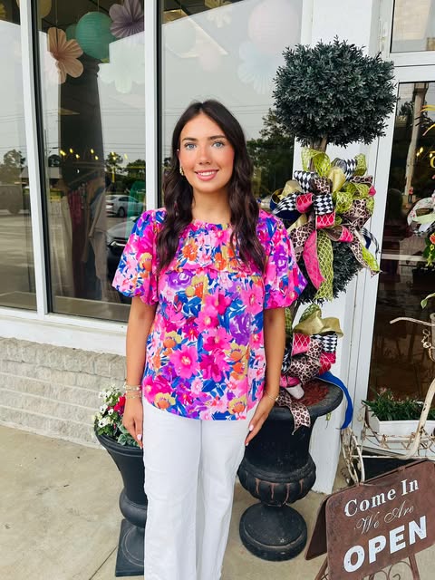 Clara Blossom Breeze Floral Top
