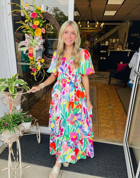 Sasha Floral Midi Tiered Dress