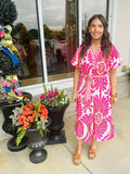 Sammie Bold Geo Floral Maxi Dress