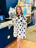 Penny Polka Dot Peplum Mini Dress