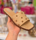 Corkys Come Abroad Raffia Pearl Sandals