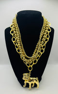 Bree Beaded Layered Standing Dog Necklace