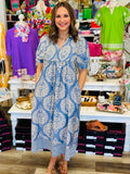 Perry Bohemian Smocked Midi Dress