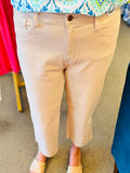 Judy Blue Brynn Bone HW Cropped Wide Leg