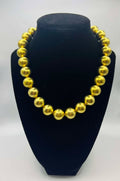 Susan Shaw 24KT Gold Plated Large 16MM Ball Chocker Necklace