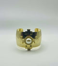 Susan Shaw Handcast Gold Coin Pearl Cuff