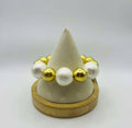 Susan Shaw Gold Balls & Cotton Pearl Bracelet