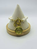 Susan Shaw Gold Clear Venetian Glass Horse Bracelet